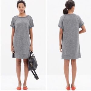 Madewell Grey Marled Knit Short Sleeve Shift Dress Size Medium
